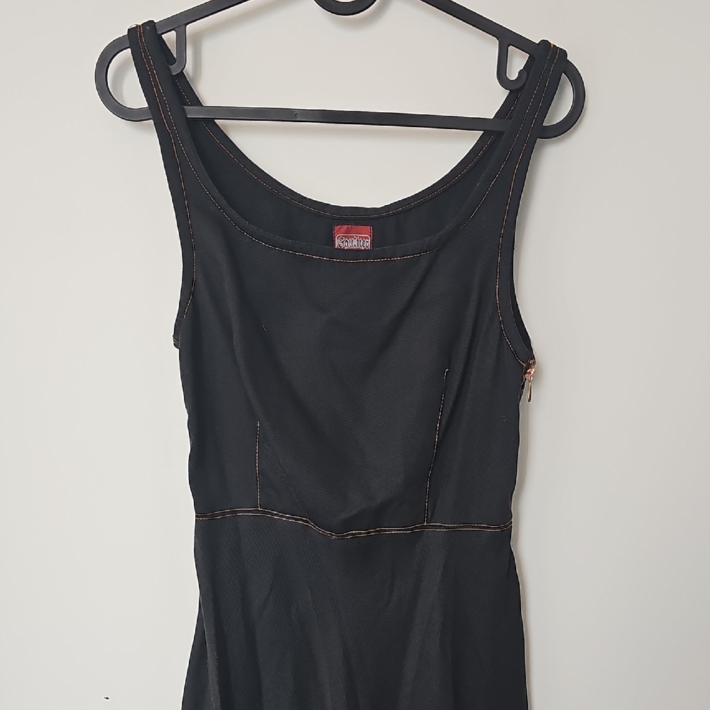 Jean Paul Gaultier Vintage RARE Tailored Black Maxi Dress
